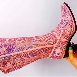 Pink Disco Cowgirl Boots! Size 8 🪩